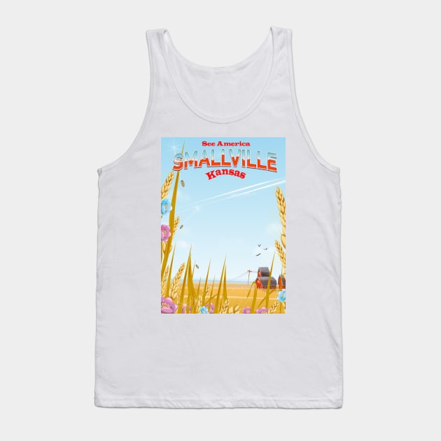 Smallville Kansas Travel poster Tank Top by nickemporium1